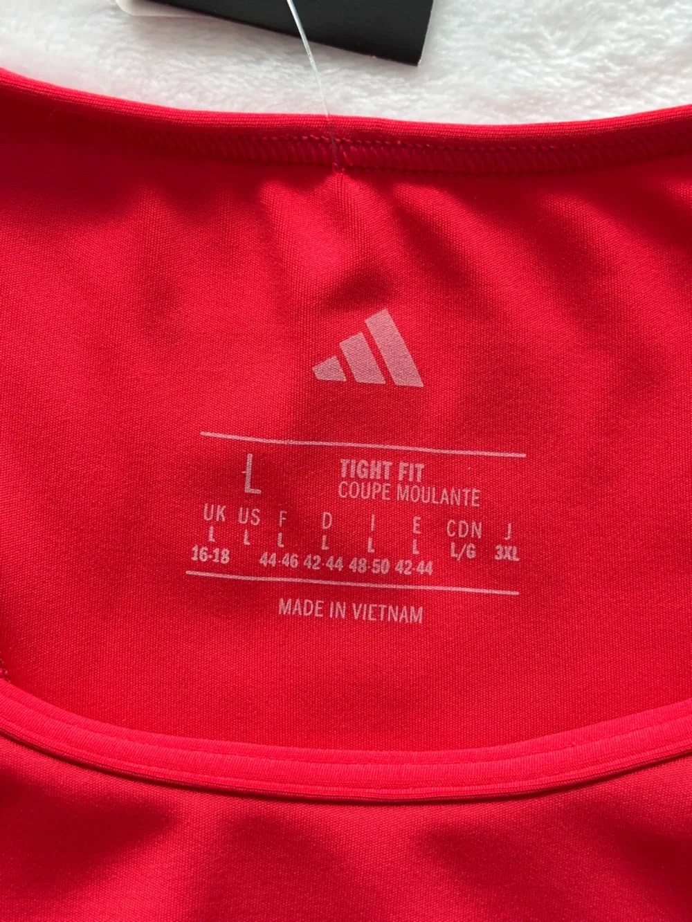 ADIDAS Primelist Pure Ruby Racerback 3-Stripes Bra Tank--NWT--L - Picture 4 of 16